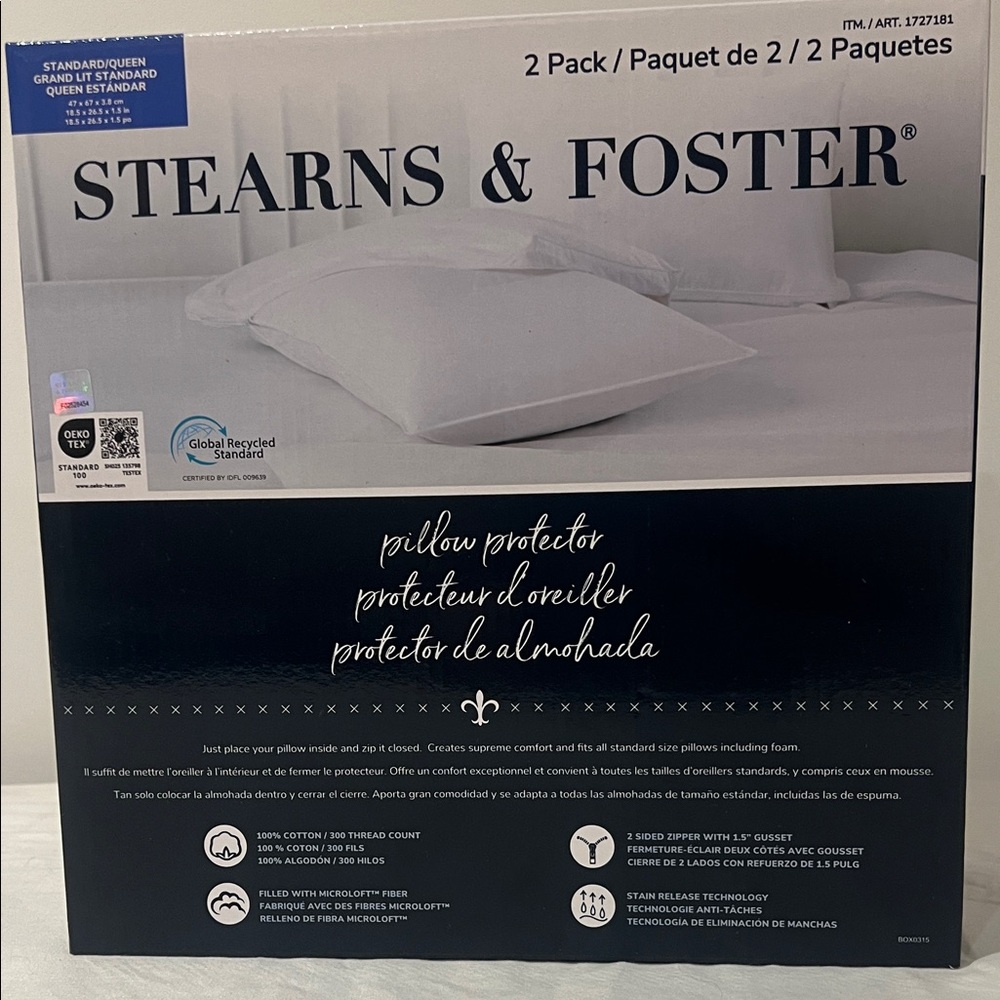 White Pillow Protector 2-Pack